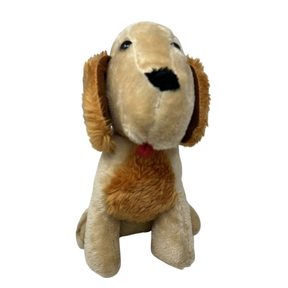 Vintage Capitol Toy Stuffed Plush Dog With Floppy Ears Red Felt Tongue Carnival